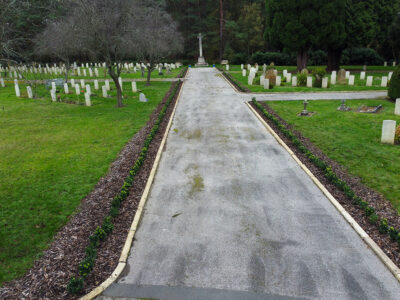 Bordon Military Cemetery Box Hedging Installation