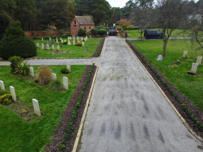 Bordon Military Cemetery Box Hedging Installation