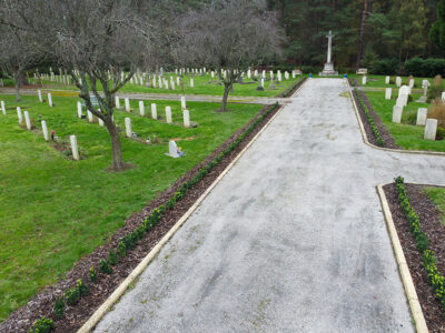 Bordon Military Cemetery Box Hedging Installation