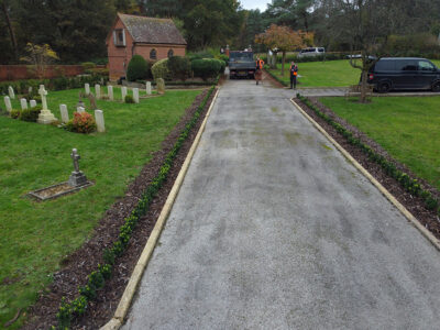 Bordon Military Cemetery Box Hedging Installation