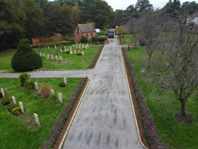 Bordon Military Cemetery Box Hedging Installation