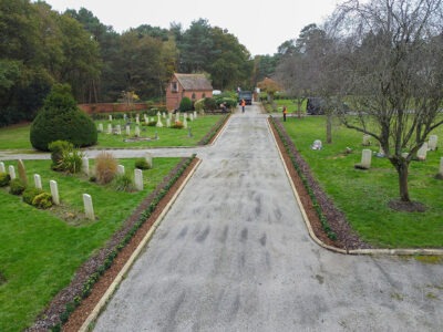 Bordon Military Cemetery Box Hedging Installation